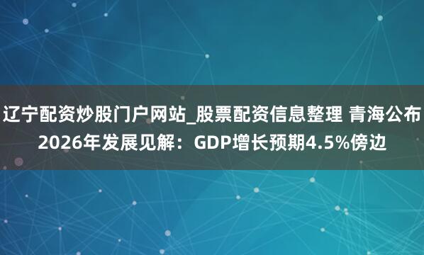 辽宁配资炒股门户网站_股票配资信息整理 青海公布2026年发展见解：GDP增长预期4.5%傍边