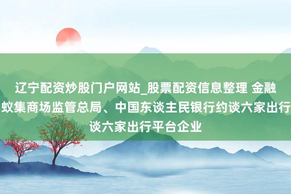 辽宁配资炒股门户网站_股票配资信息整理 金融监管总局蚁集商场监管总局、中国东谈主民银行约谈六家出行平台企业